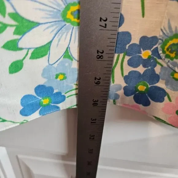 Vintage Floral Blazer Women Sz 14 White Pink Cottagecore Preppy Fairy 90s Easter - Picture 6 of 9